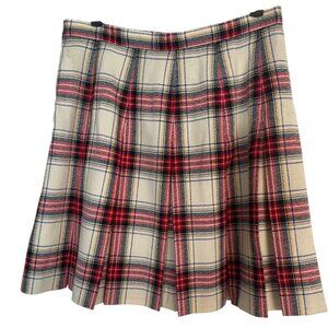 Talbots 12 Petite Tartan Plaid Wool Blend A-Line Skirt